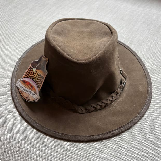 [새제품] 오스트레일리아 OVERLANDER 레더 카우보이 햇