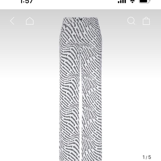 알렉산더왕 웨이브 로고 데님 팬츠