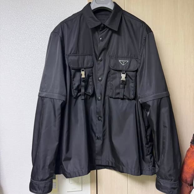 [2XL] 프라다 리나일론 오버셔츠 팔 분리형 자켓 SC548