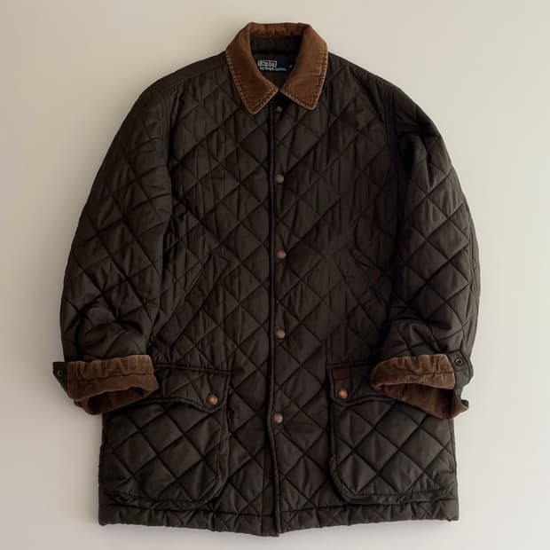 폴로 랄프로렌 코듀로이 카라 퀼팅 자켓 M