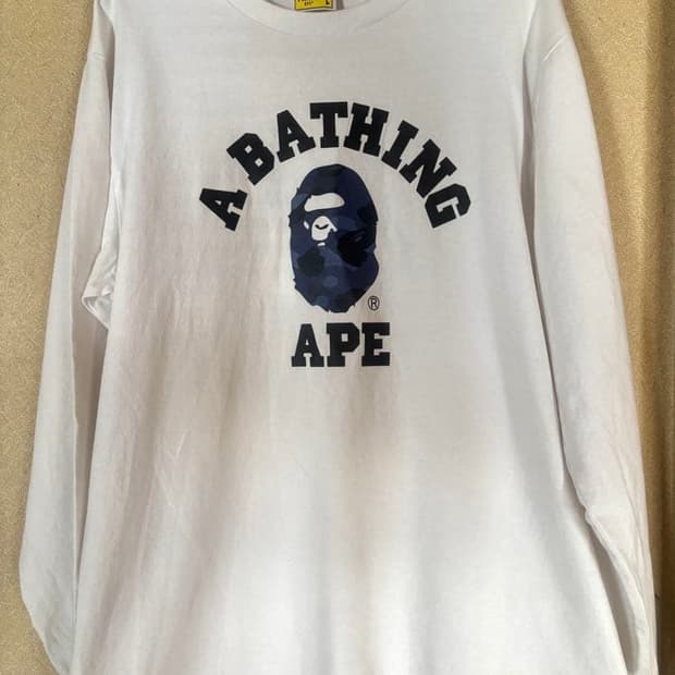 베이프 컬리지 롱슬리브 티셔츠