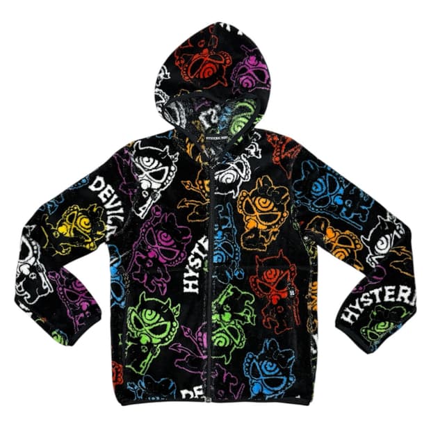 히스테릭 글래머 아카이브 데빌킨 후리스 후드 집업 자켓