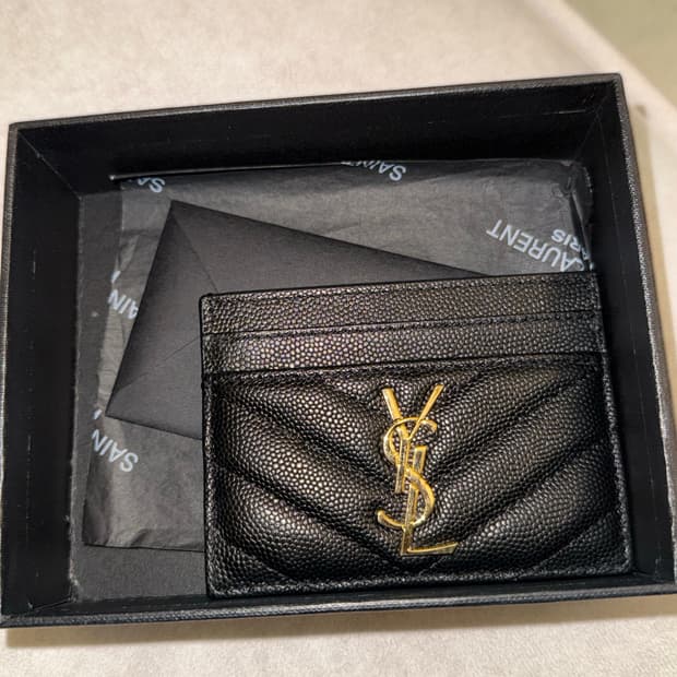 생로랑 반지갑 마틀라세 블랙 정품 새상품