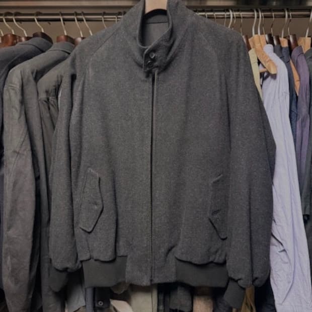 a.presse 아프레쎄 캐시미어 실크 트위드 헤링턴 자켓