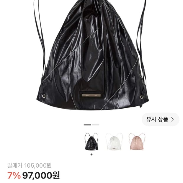 마뗑킴 스트링 백팩 블랙