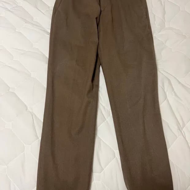 지오다노/브러시드 테이퍼드 슬랙스 듄카키/30