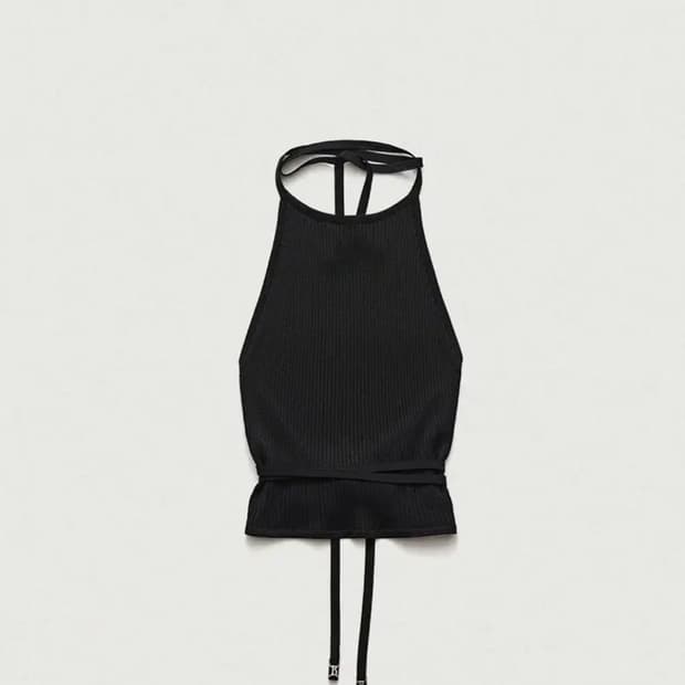 더버넷 글린트 홀터넥 탑 Glint halter-neck knit top