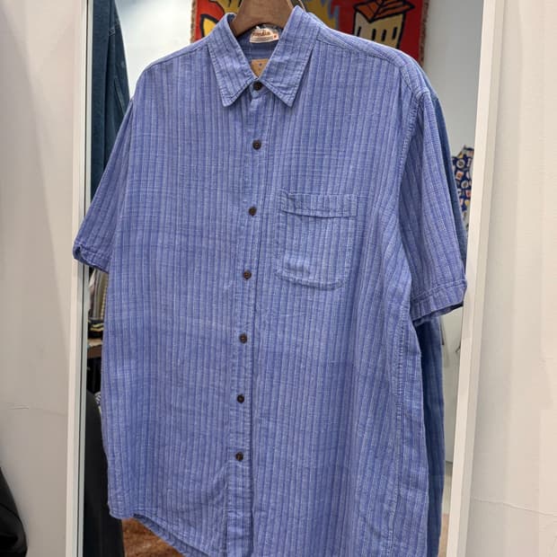 00s Vtg 빈티지 스트라이프 반팔 셔츠