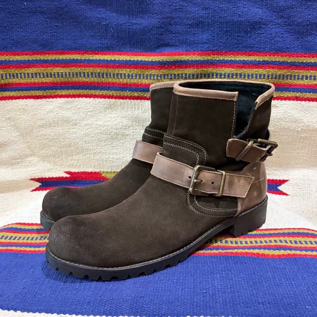 훕 EE 스웨이드+레더 투톤 엔지니어부츠