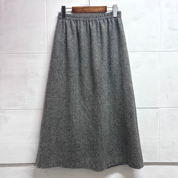 울 혼방 보카시 클래식 밴딩 롱 스커트 (JPN)