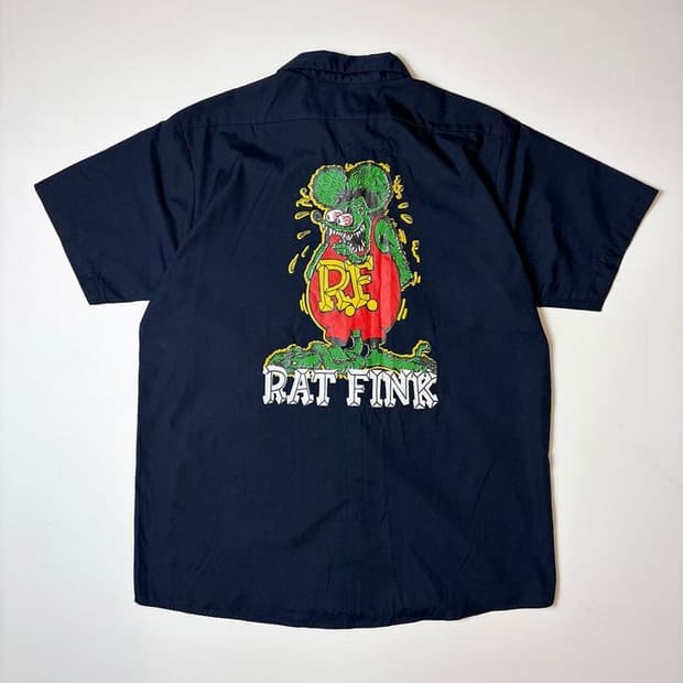 REDKAR 00's 프린팅 워크 반팔 셔츠 PN9222