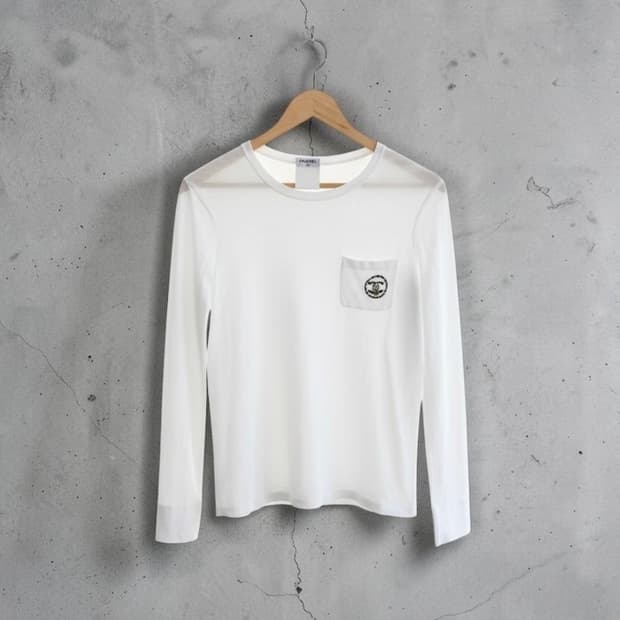 38/ 샤넬 05AW 비즈로고 슬리브 긴팔