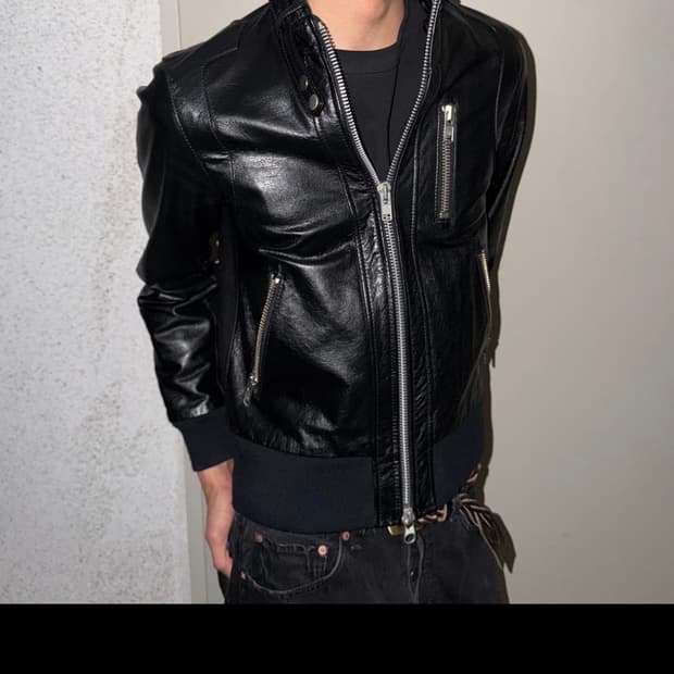 lamb skin leather jacket