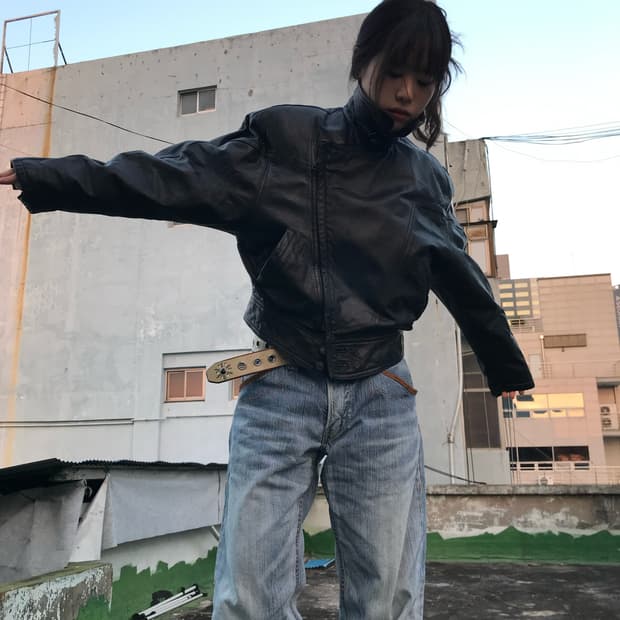 Espirit 리얼 가죽 자켓