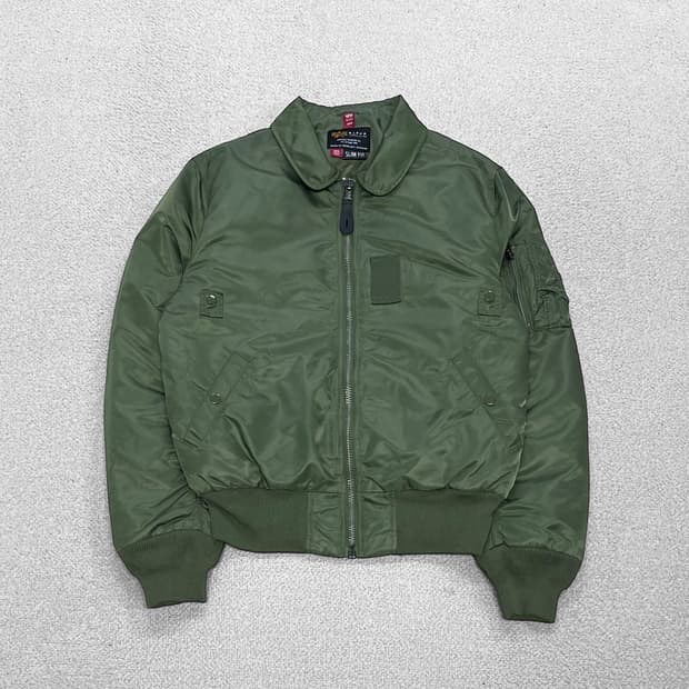 알파인더스트리 B-15 플라이트 봄버 자켓 카키