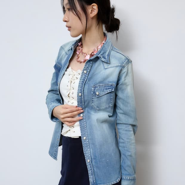 Los western light denim shirts