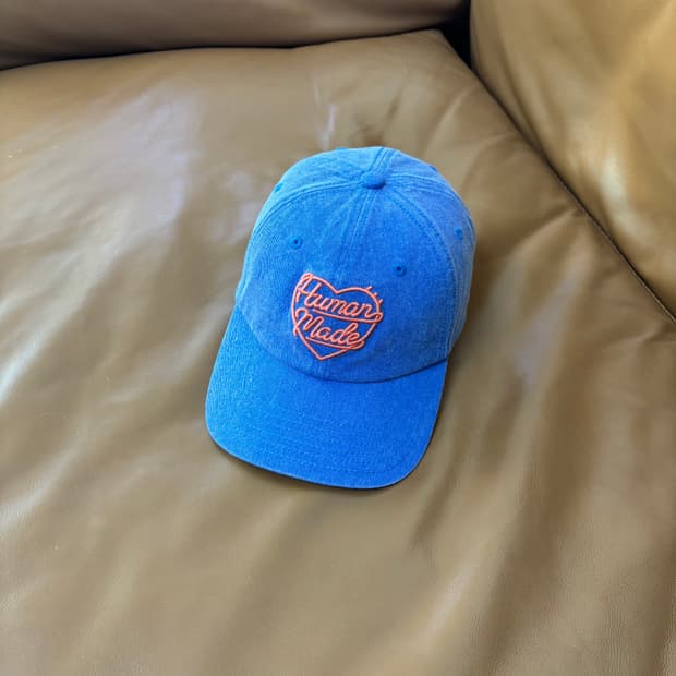 휴먼메이드 6패널 볼캡 모자 워시드 블루