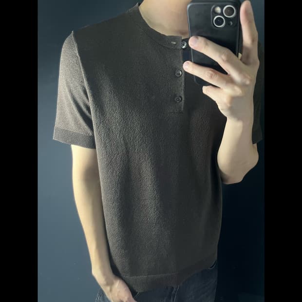 [100] Henry Cottons 헨리코튼 헨리넥 니트 반팔