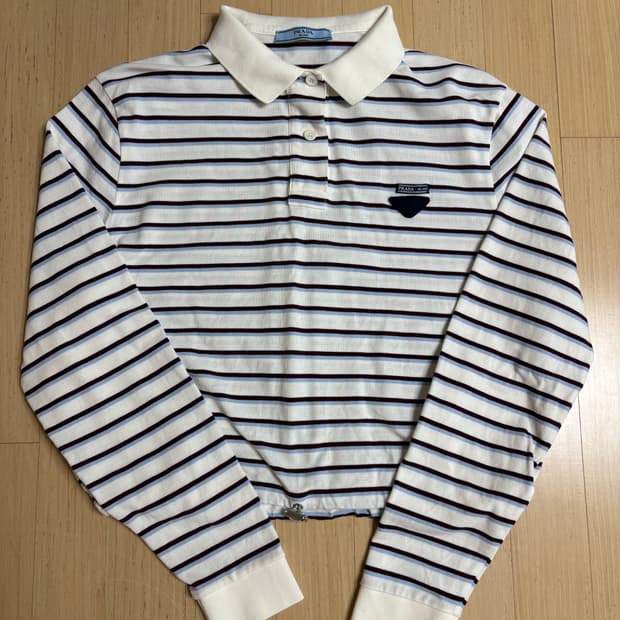 프라다 스트라이프 피케 폴로