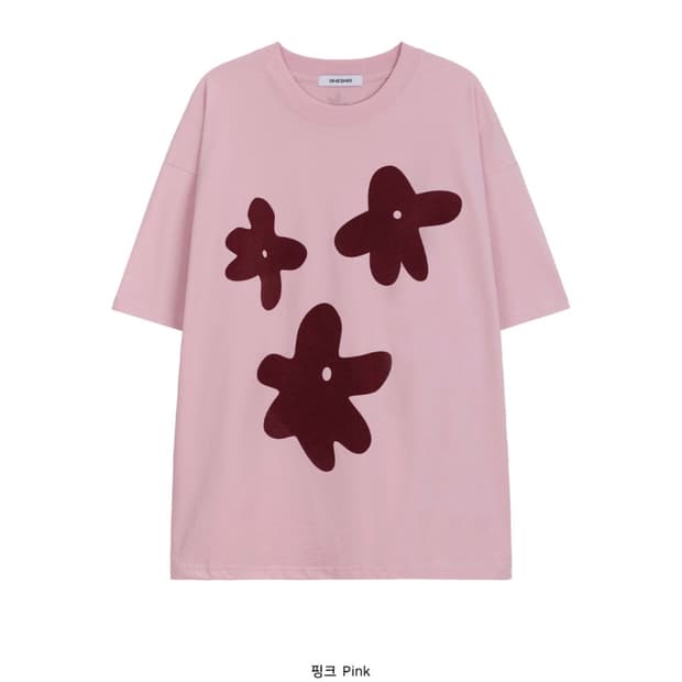 오헤시오 flower boxy t-shirt (pink)