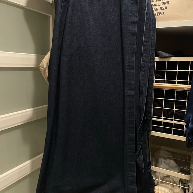 데님 롱 랩스커트