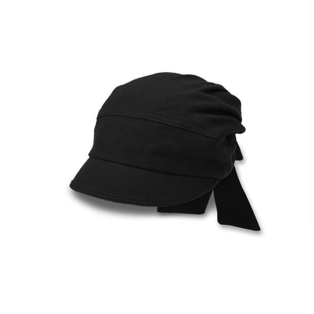 Open yy linen tie up hat