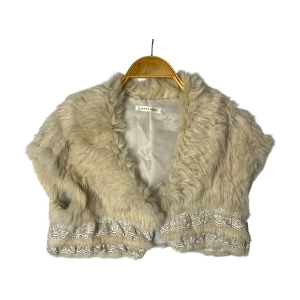 [AXES FEMME] 엑시즈팜 크로쉐 래빗 퍼 베스트