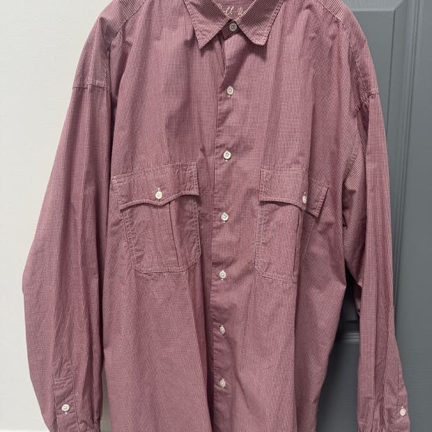 (새상품)포터클래식 깅엄체크셔츠 레드 xl 판매 포터 porter