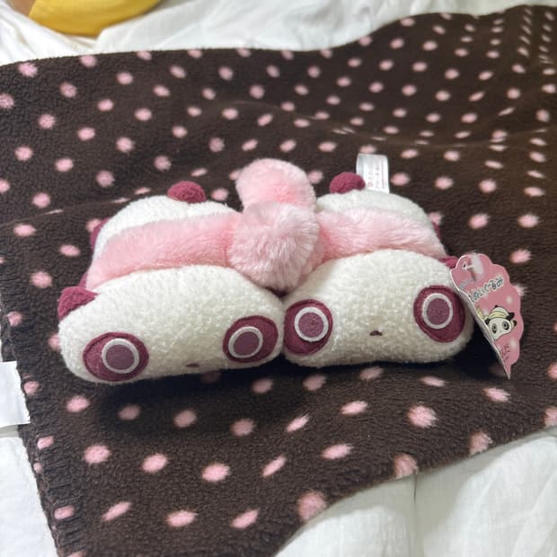 고전 희귀 핑크 쌍둥이 목도리 타레팬더