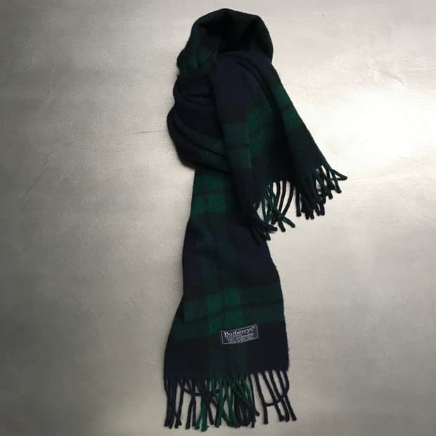 버버리 정품 캐시미어 머플러 그린
