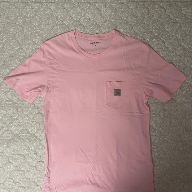 칼하트 포켓 티셔츠 핑크