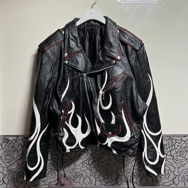 빈티지 몬타나 라이더 가죽자켓