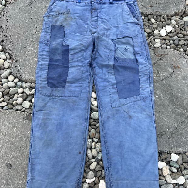 60s OLD FRENCH MOLESKIN FADED 빈티지몰스킨워크팬츠