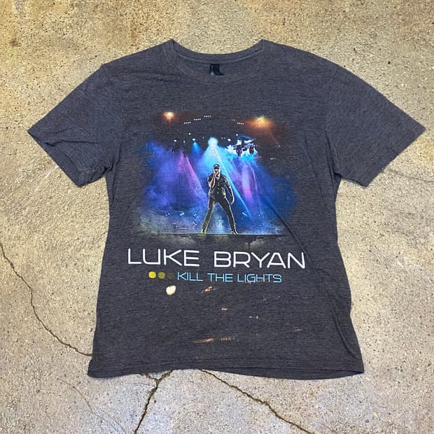 미국 빈티지 루크 브라이언 투어티 굿즈티 락티셔츠 반팔티