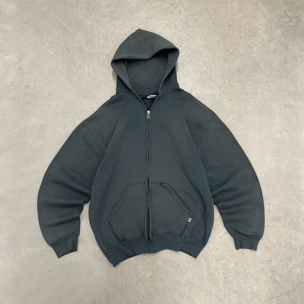 [XL] 00s USA 빈티지 러셀 후드집업 포레스트 그린