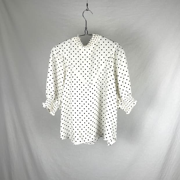 Vintage 도트패턴 7부 슬리브 