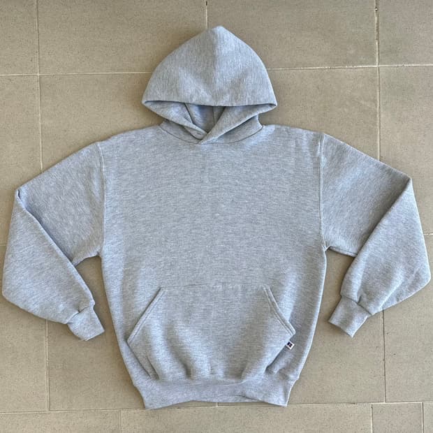 90s 빈티지 러셀 후드 그레이 M