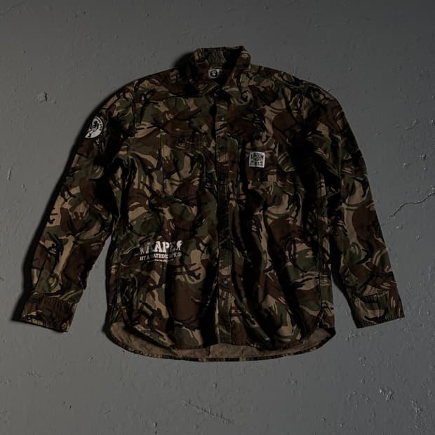 에이프(AAPE by A Bathing Ape) 밀리터리 카모 셔츠