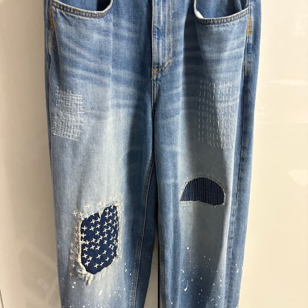 아더에러X자라 패치워크 진 블루 42사이즈