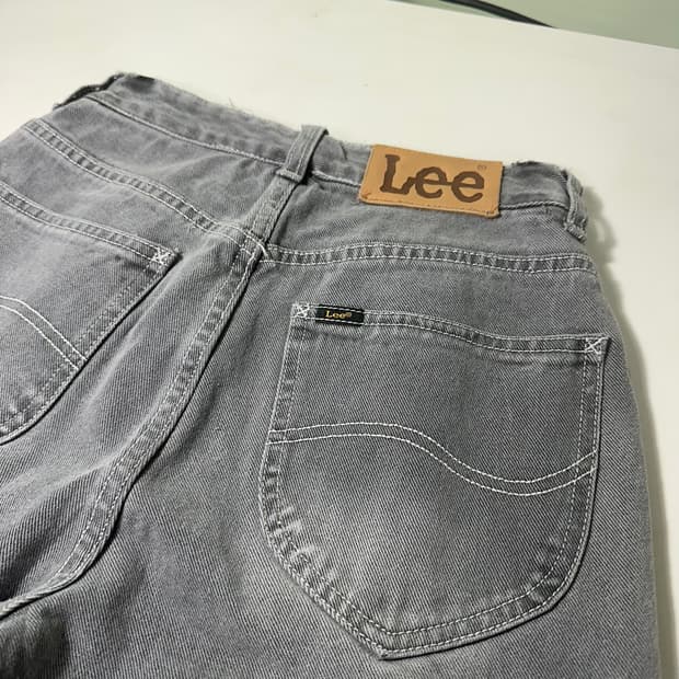 우먼S 리 LEE 빈티지그레이 워시드 보이핏 데님팬츠