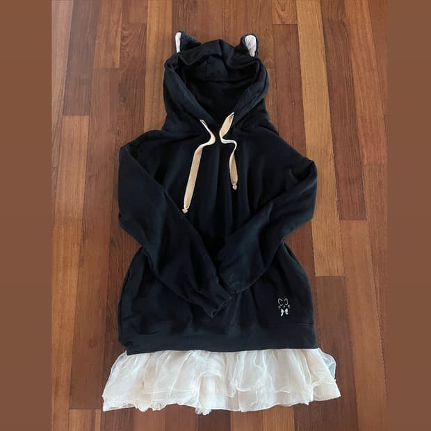 시크릿허니 꼬리달린 네코미미 후드 원피스 히메갸루 지뢰계 우사미미 양산형