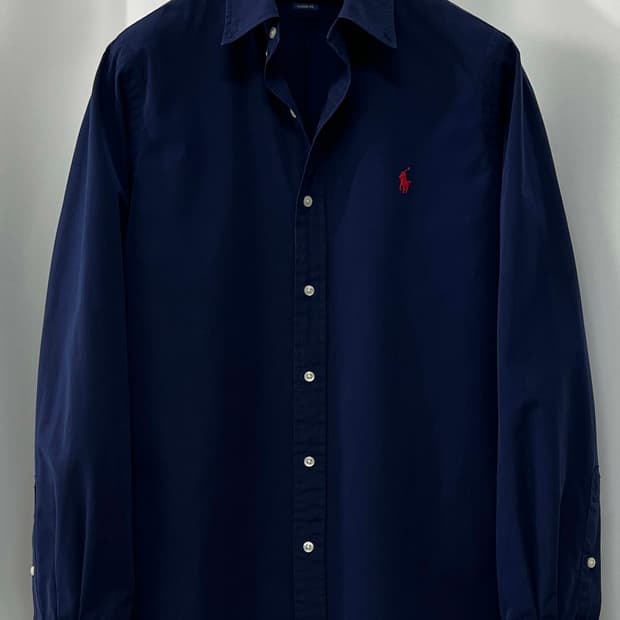 폴로 랄프로렌 로얄 네이비 버튼다운 셔츠