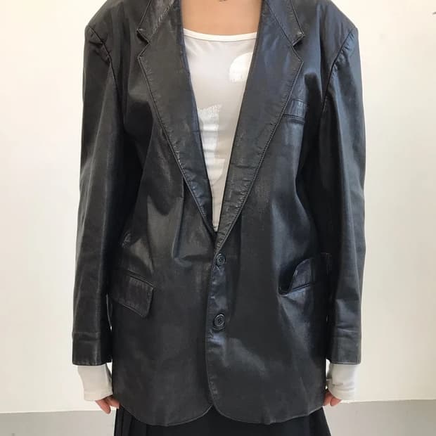 Pierre Bonce Cow Leather Blazer Jacket
