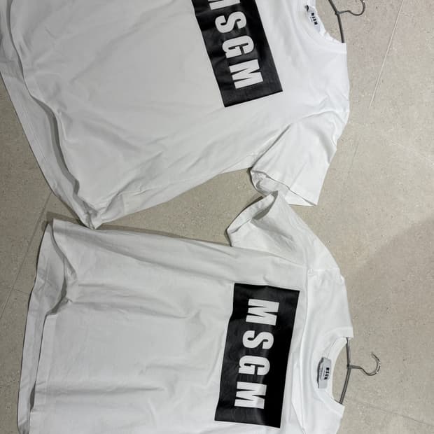 이태리 MSGM 반팔 티셔츠 두장 일괄판매 L 라지