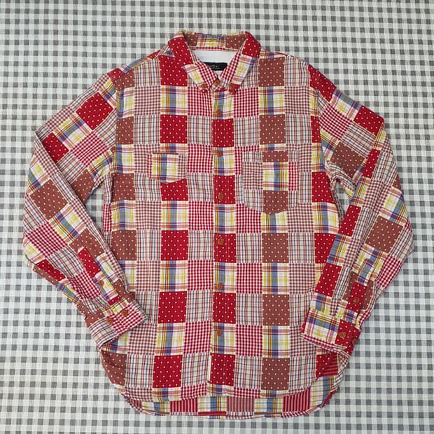 아스페시 레드 피치워크 셔츠 남자95