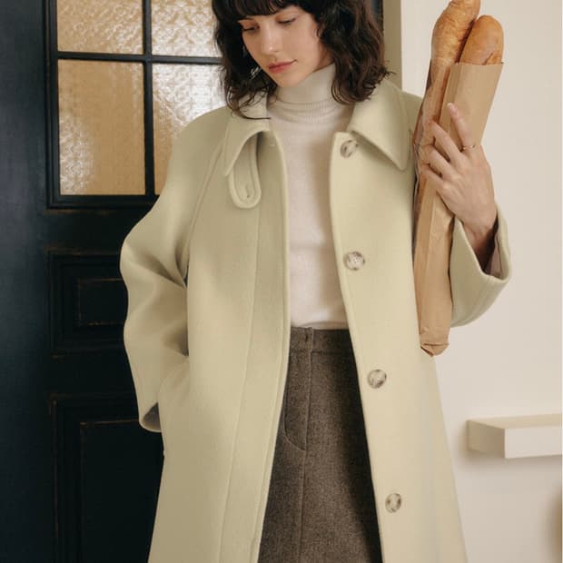 [새상품🤍 정가 37만원]룩캐스트 카나 하프 울 코트