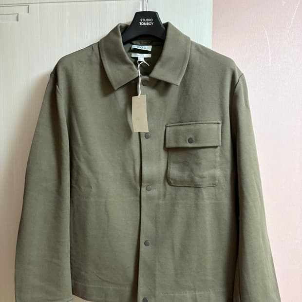 코스 저지 트윌 자켓 다크카키(L사이즈)