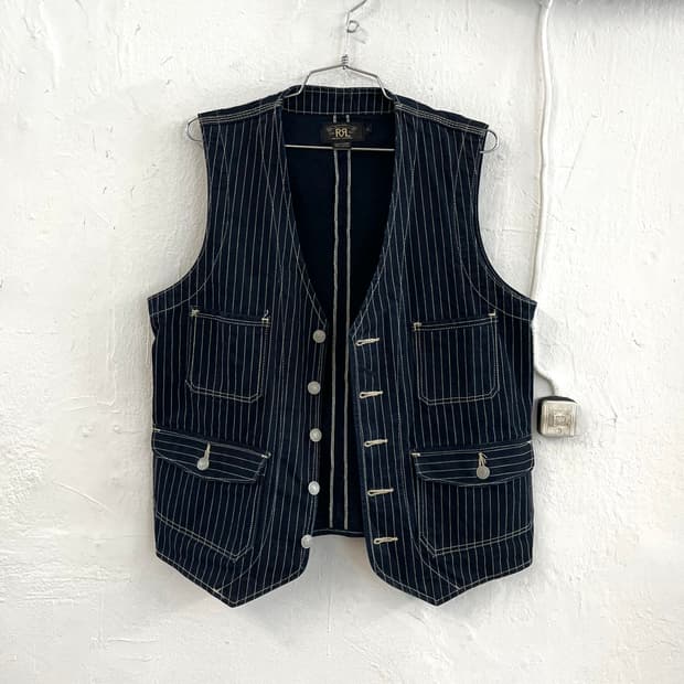 RRL 더블알엘 스트라이프 데님 베스트