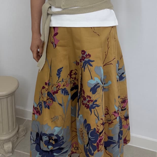 floral cotton skirt