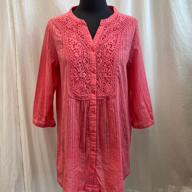 ON LOVE OFF 마젠타 7부 블라우스(M)